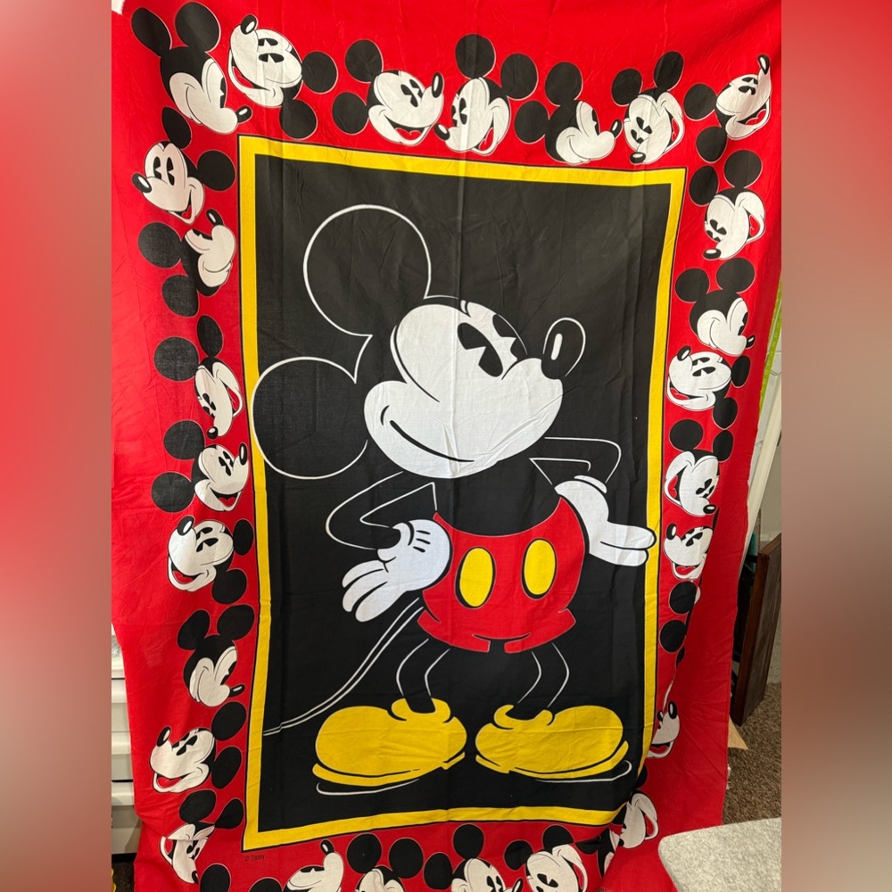 vintage 90's Disney Mickey Mouse material.